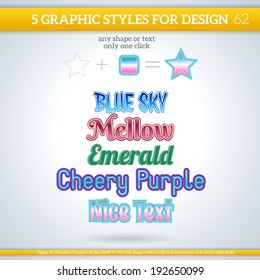 Set of Various Graphic Styles for Design.