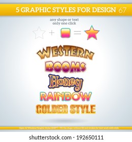 Set of Various Graphic Styles for Design.