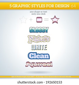 Set of Various Graphic Styles for Design.