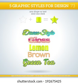 Set of Various Graphic Styles for Design.
