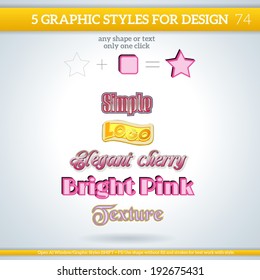 Set of Various Graphic Styles for Design.
