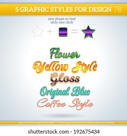 Set of Various Graphic Styles for Design.