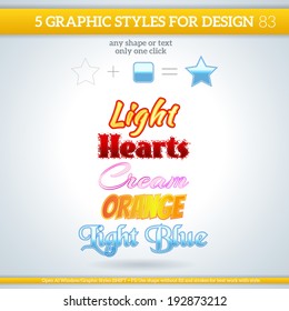 Set of Various Graphic Styles for Design.