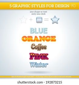 Set of Various Graphic Styles for Design.
