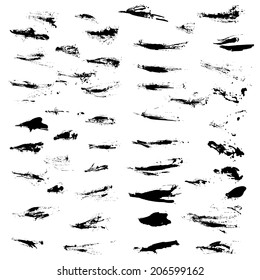 Set of various grunge design elements. EPS10