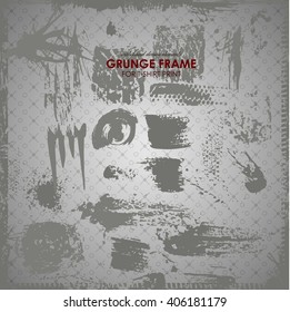 Set of various grunge design elements. Vector set of black brush strokes. Editable isolated elements. Grunge brushes for your design. Freehand. Watercolor splash. Acrylic stamp. Vector illustration