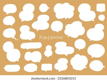 Set of various hand-drawn speech bubbles