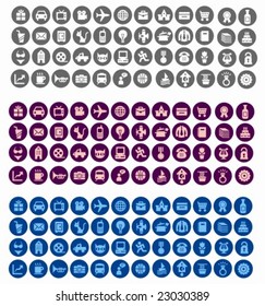 set of various icons