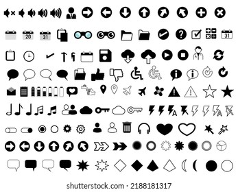 Set Various Icons Where Various Uses Stock Vector (royalty Free 