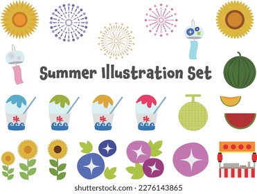 Set of various illustrations about summer
translation：ice,ice,ice,ice,
