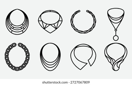 Conjunto de varios artículos de joyería incluyendo collares y pulseras