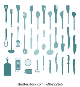 Set Of Various Kitchen Tools - Vector Illustration