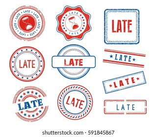 Set of various late stamps