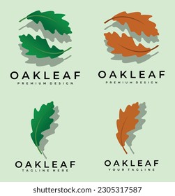 set of various leaf logo vector illustration template icon design