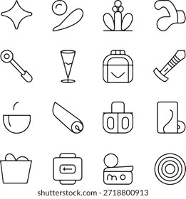 Conjunto de varios iconos de línea