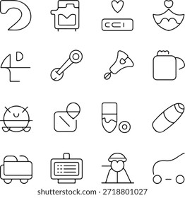 Set of Various Line Icons