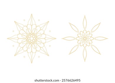 Set of various Mandala design vectors