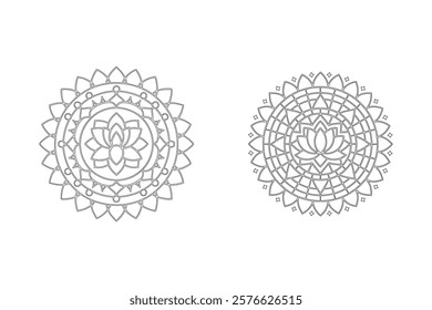 Set of various Mandala design vectors