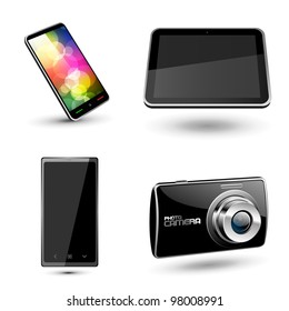 Set of various mobile devices icons. Vector
