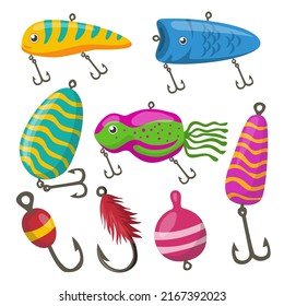 Fishing lures Royalty Free Stock SVG Vector