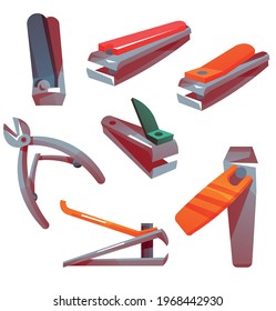 Conjunto de varios clítoros vectoriales de nailcutters