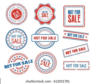 Set of various Not For Sale stamp