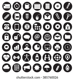 Set of various office, technology and medical icons
