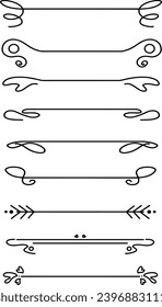 set with various openwork dividing lines in vector. suitable for holiday articles, books