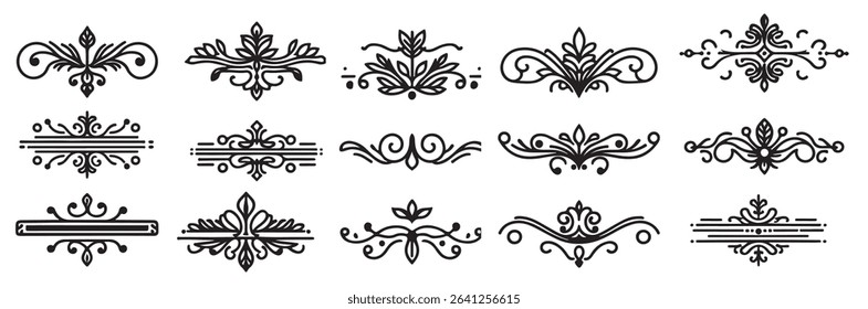 Set of various ornament vector illustrations