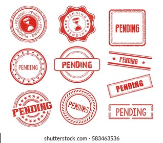 Set of various pending stamps