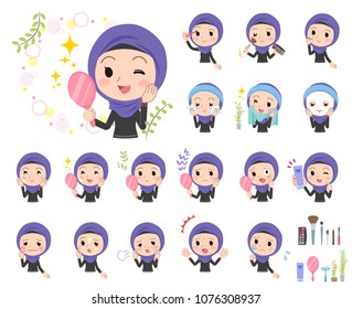 Set Various Poses Arab Women_beauty Stock Vector (Royalty Free ...