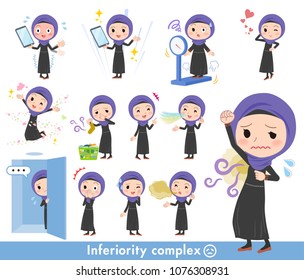 Set of various poses of Arab women_complex