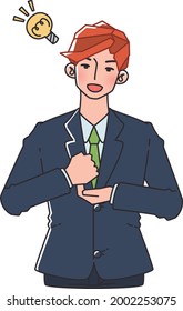 set of various poses and facial expressions of a man in a suit