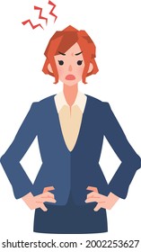 set of various poses and facial expressions of a woman in a suit