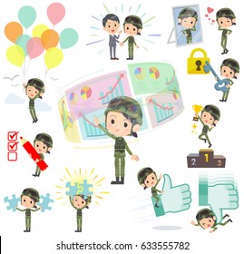 Set of various poses of helmet construction worker woman success & positive
