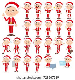 Set of various poses of Santa Claus Costume dad_1