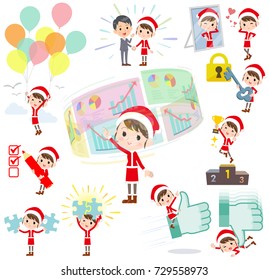 Set of various poses of Santa Claus Costume mom_success & positive