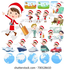 Set of various poses of Santa Claus Costume mom_travel