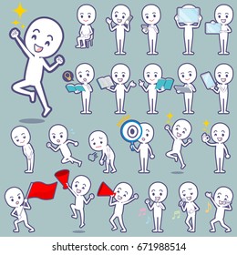 Set of various poses of Stick figure 2