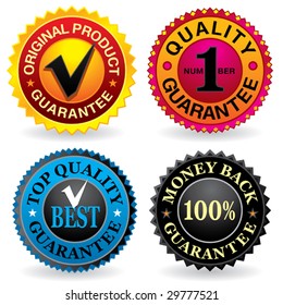 Set of various quality labels. Visit my portfolio for similar images.