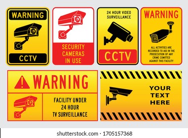 Set of Various Security Camera or cctv for street, home and building concept.