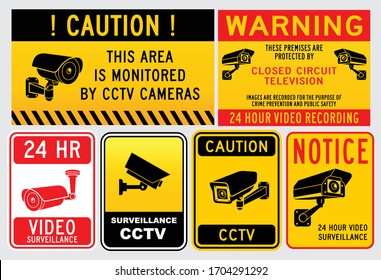 Set of Various Security Camera or security camera for street, home and building concept. 