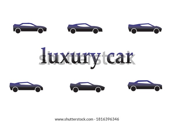 set\
of various sedan cars side view vector. sport cars icon\
illustration. luxury car symbol silhouette. eps\
10.