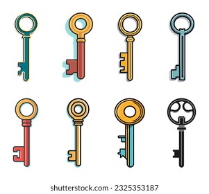 set of various shape key illustrations