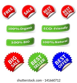 Set of Various Shape Label and Sticker