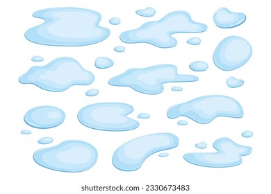 set various shapes of water droplets vector design