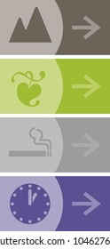 Set of various signs