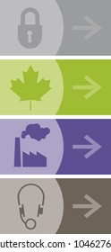 Set of various signs