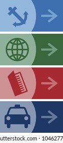 Set of various signs
