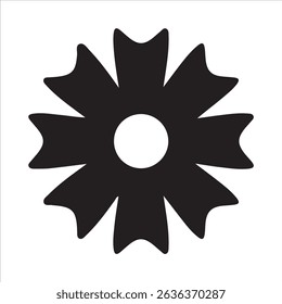 Set of Various Silhouette Flower Vector stock illustration